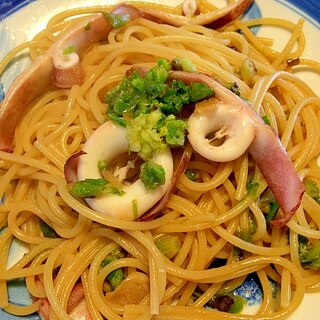 春の味☆ ふきのとうとイカのパスタ